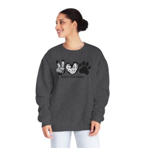 Peace, Love, Dog- Unisex Sweatshirt