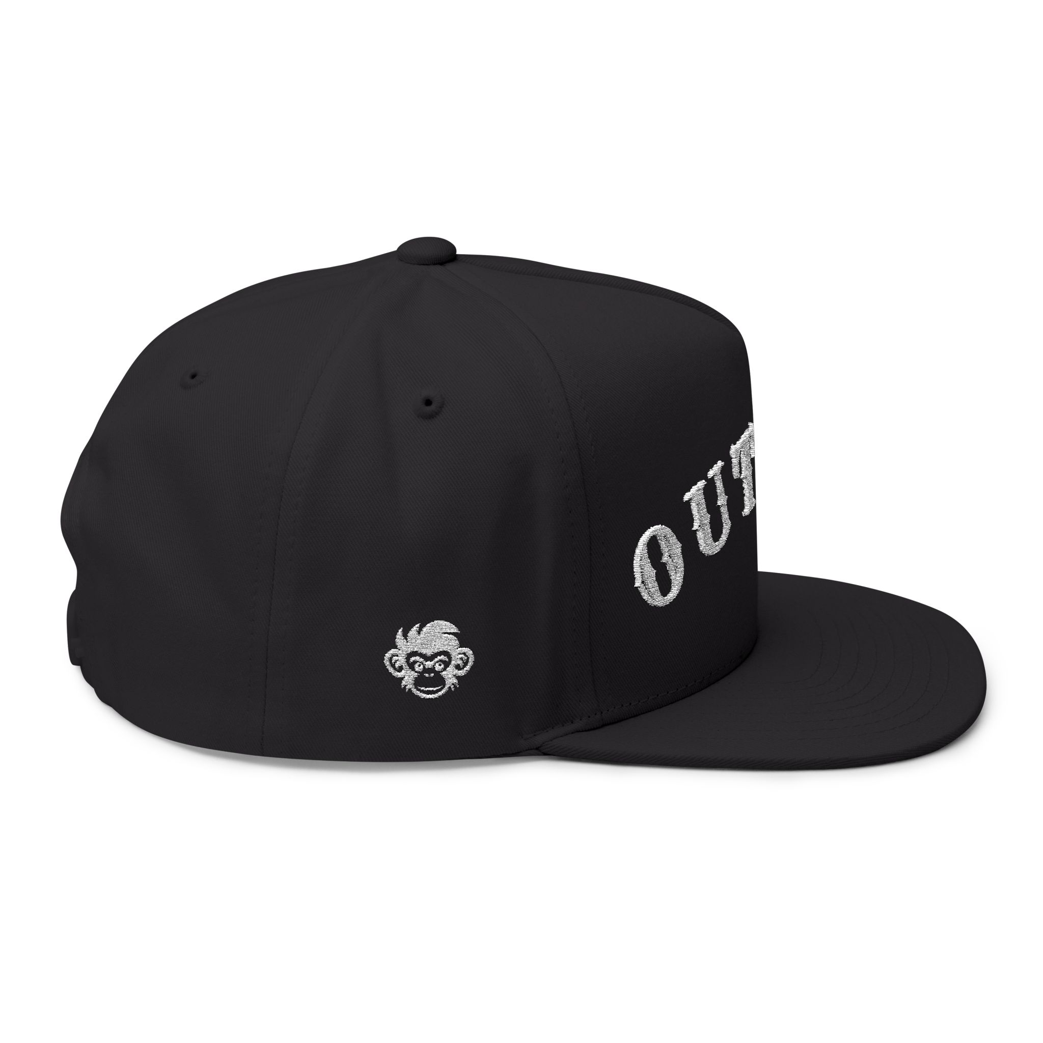 Embroidered Outlaw Flat Bill Cap - Image 4