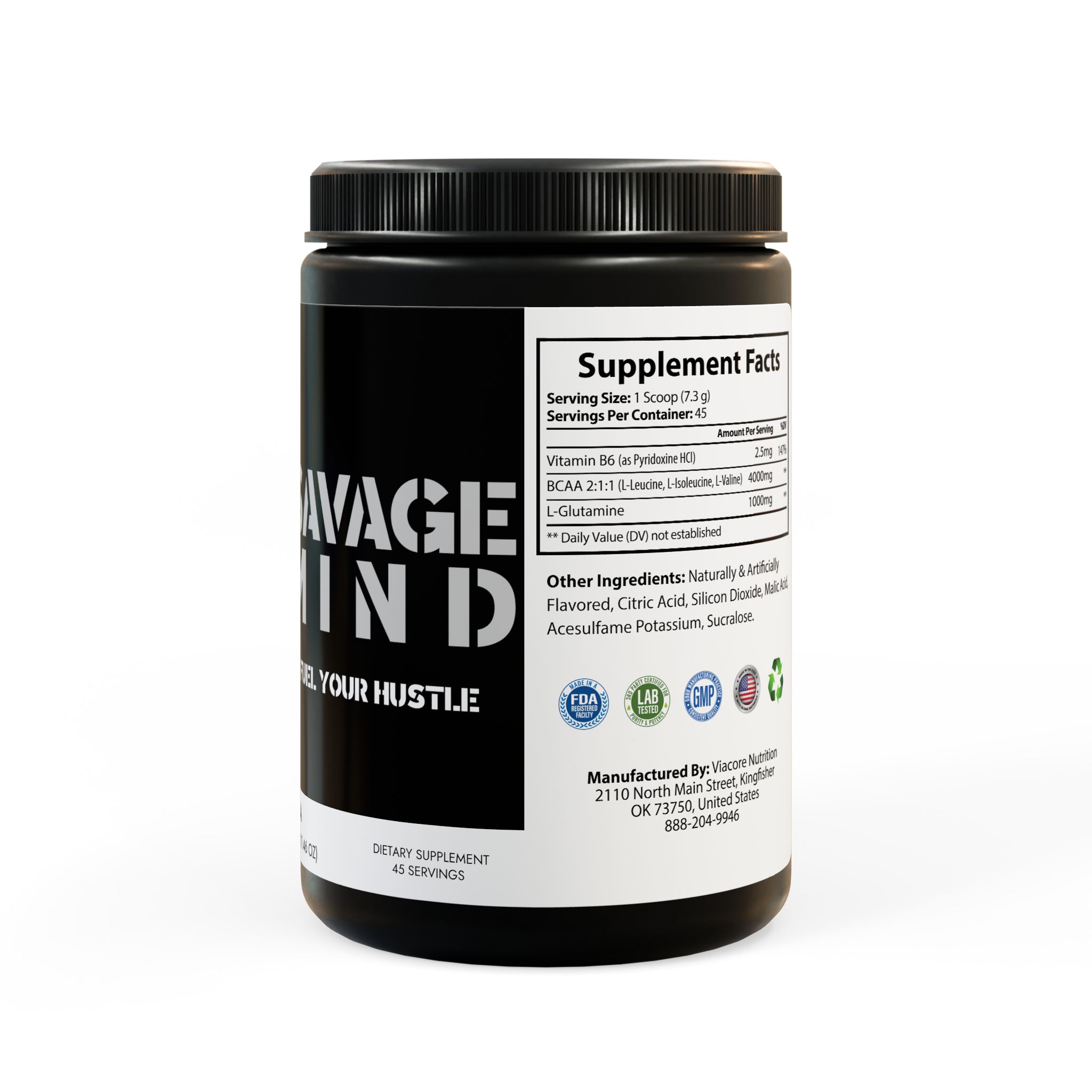 BCAA Supplement, Watermelon (325g, 11.46oz, 45 servings) - Image 3