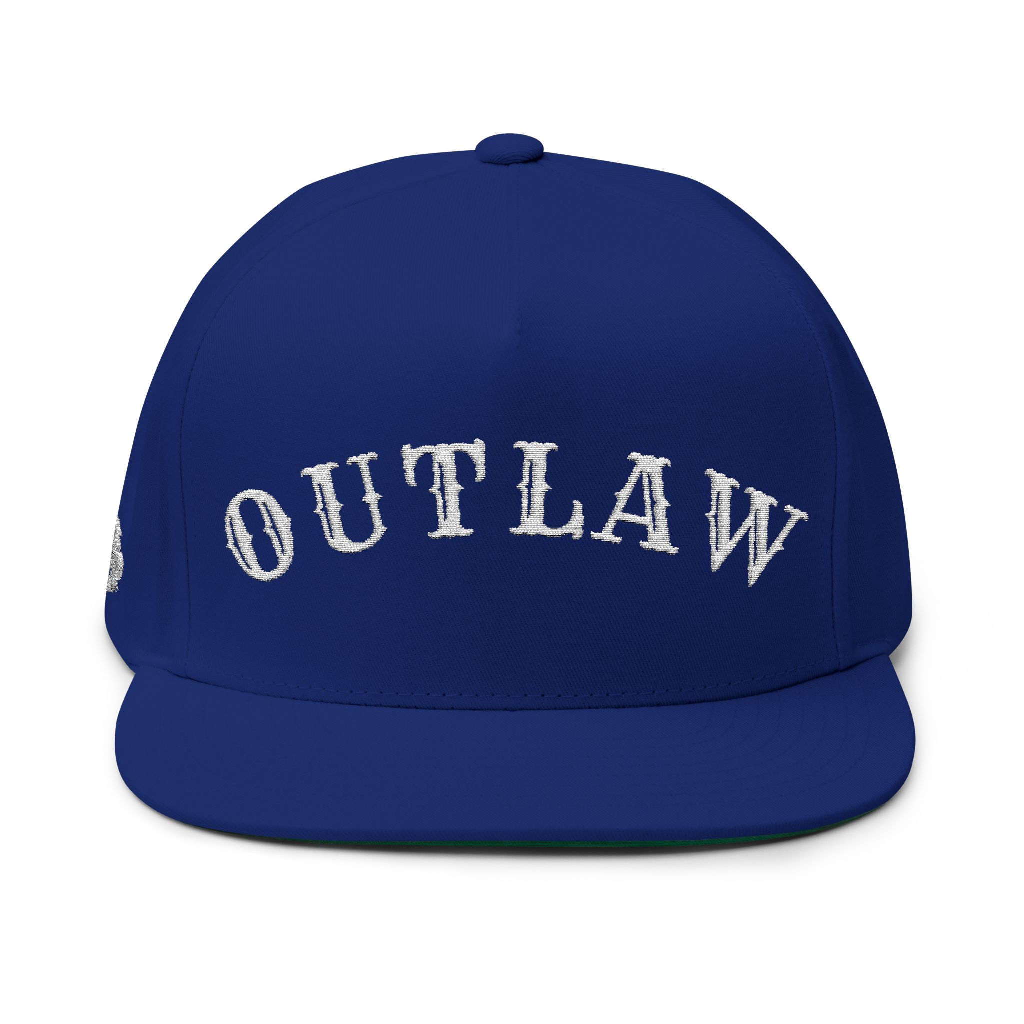 Embroidered Outlaw Flat Bill Cap - Image 9