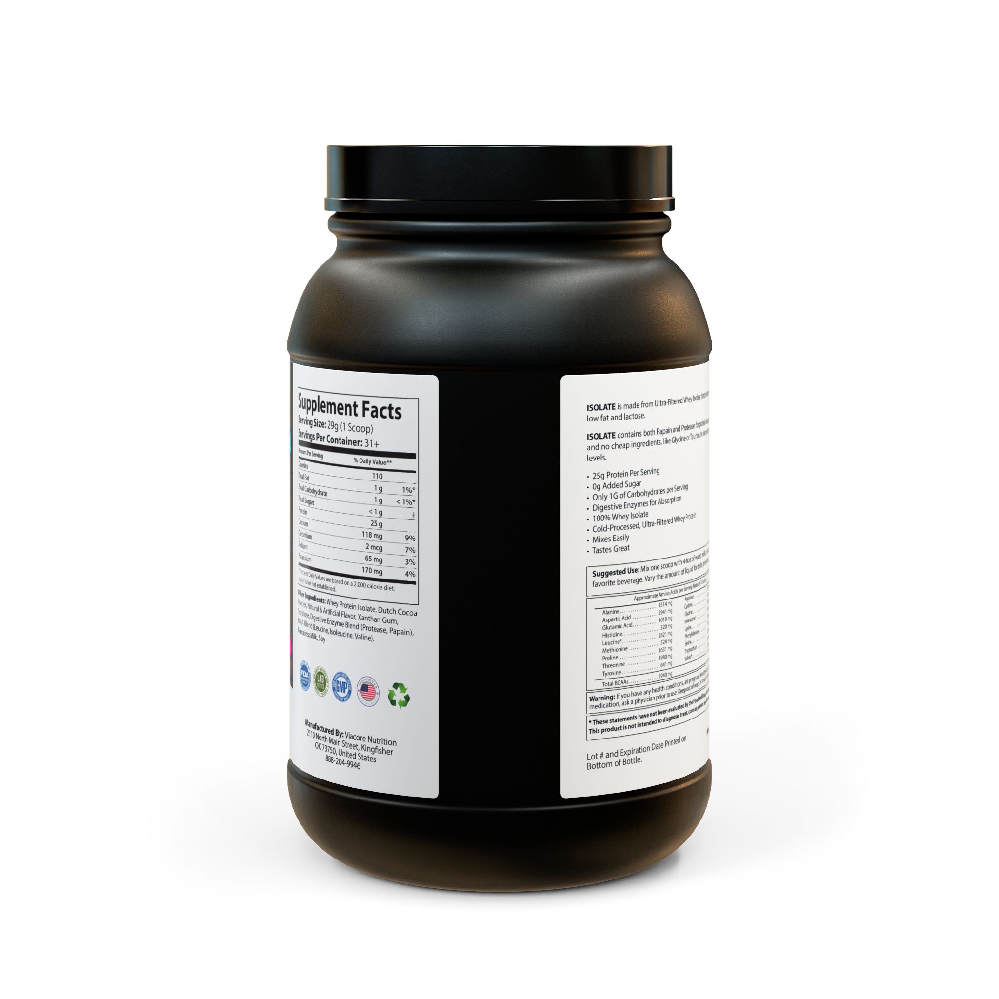 Whey Isolate Protein Supplement (907g, 2lb) - Image 4