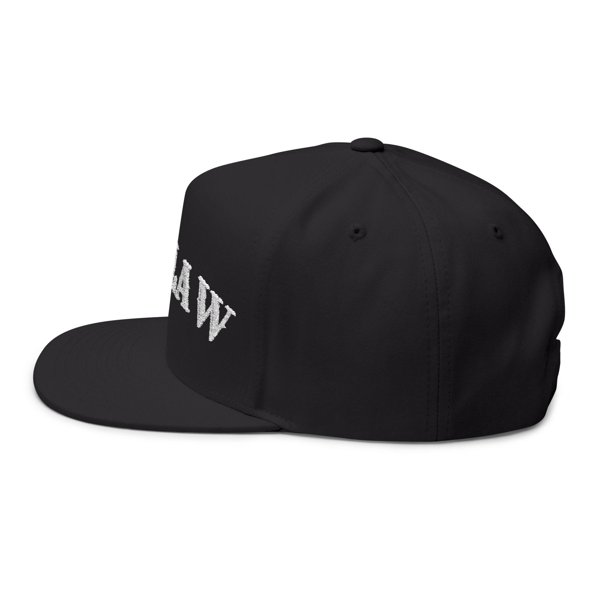 Embroidered Outlaw Flat Bill Cap - Image 3