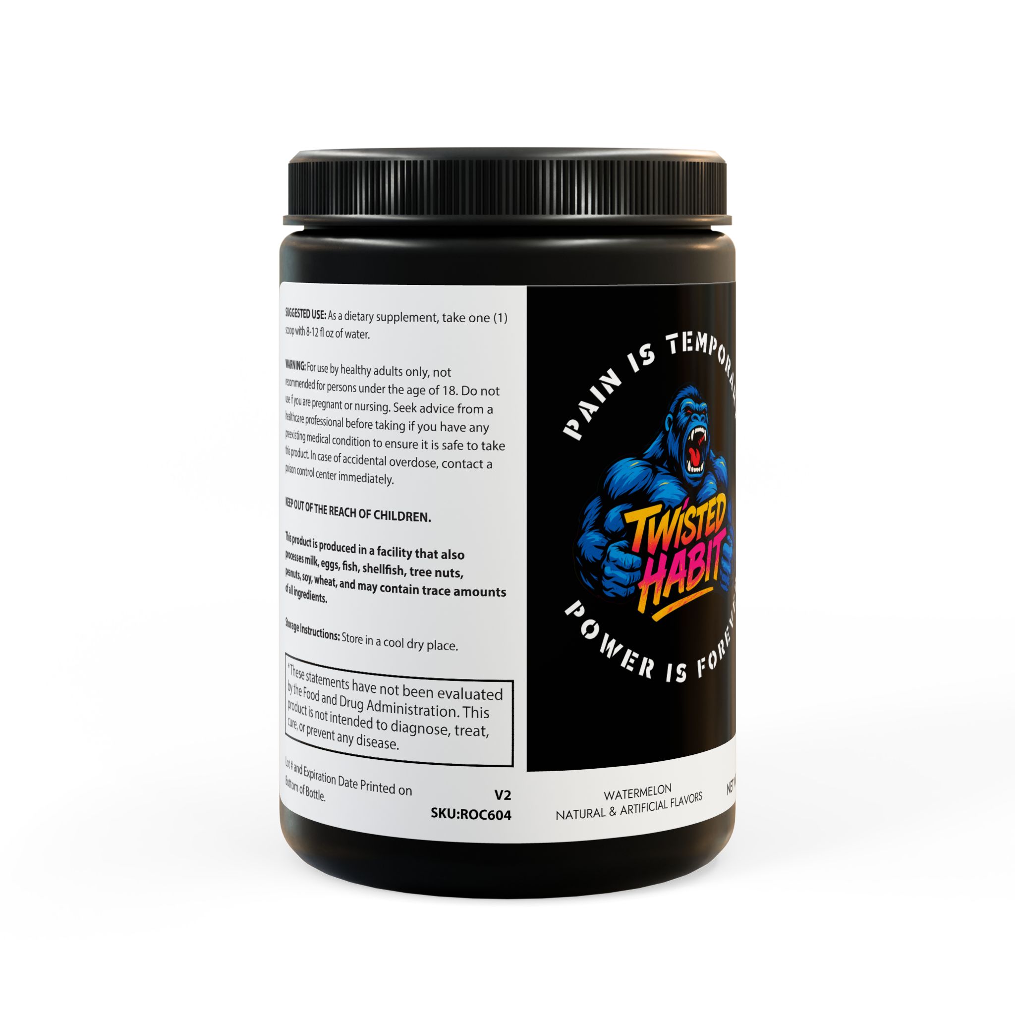 BCAA Supplement, Watermelon (325g, 11.46oz, 45 servings) - Image 2
