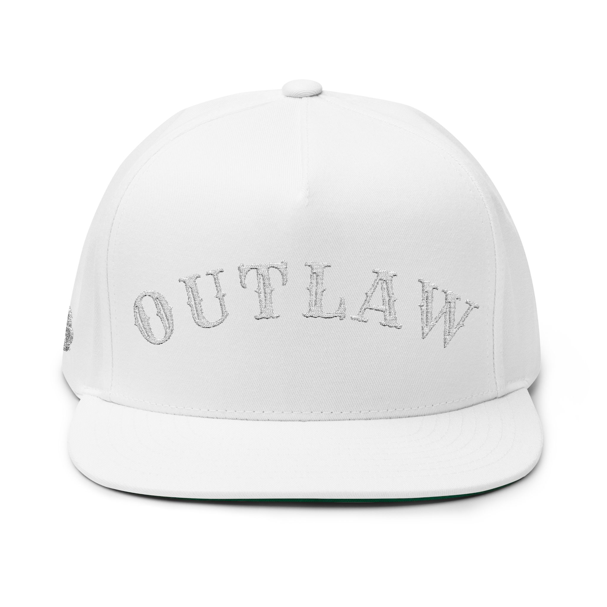 Embroidered Outlaw Flat Bill Cap - Image 5