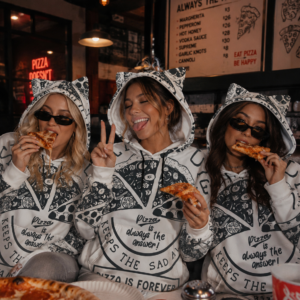 Pizza is Forever- Women’s Hoodie With Decorative Ears