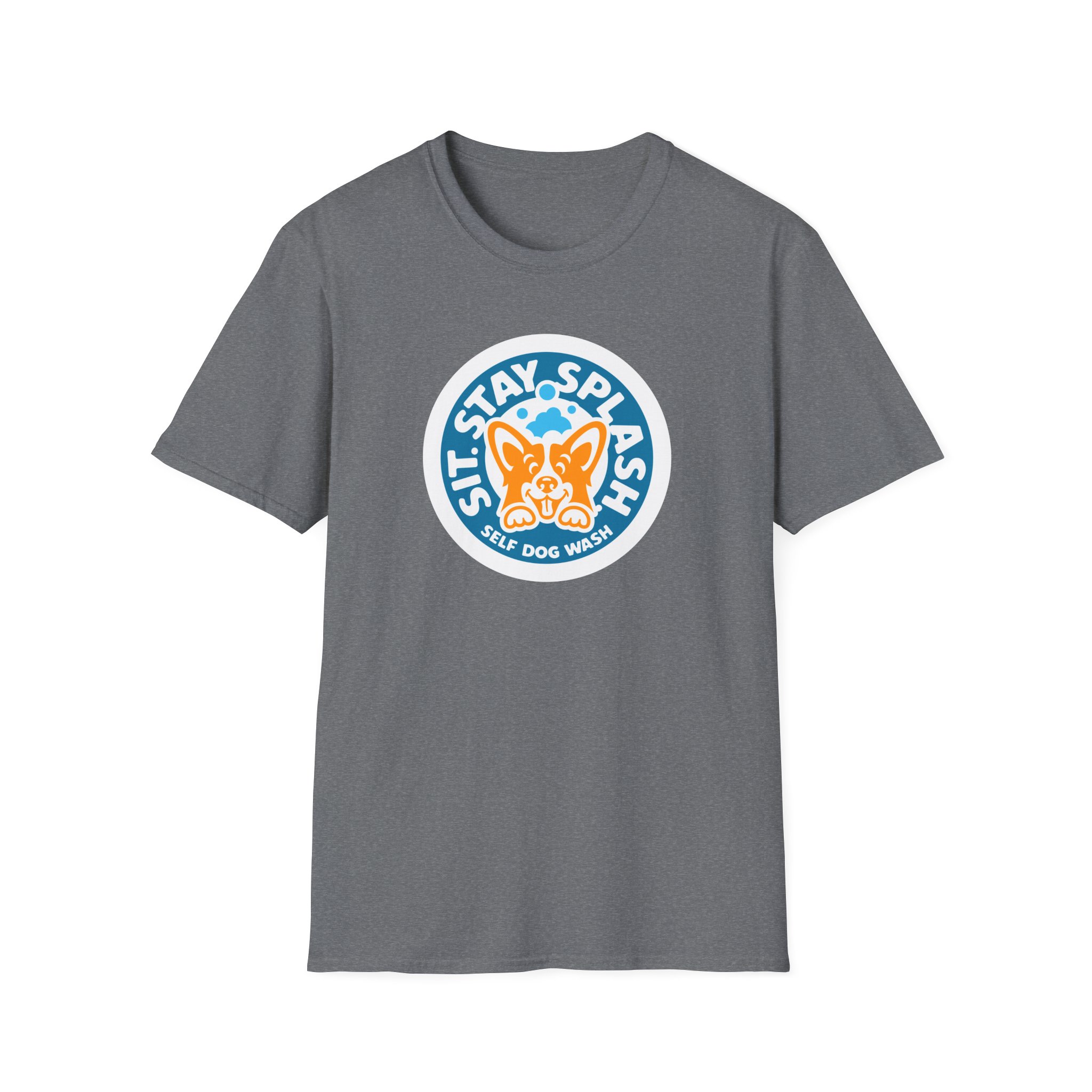Sit Stay Splash Unisex Softstyle T-Shirt - Image 11