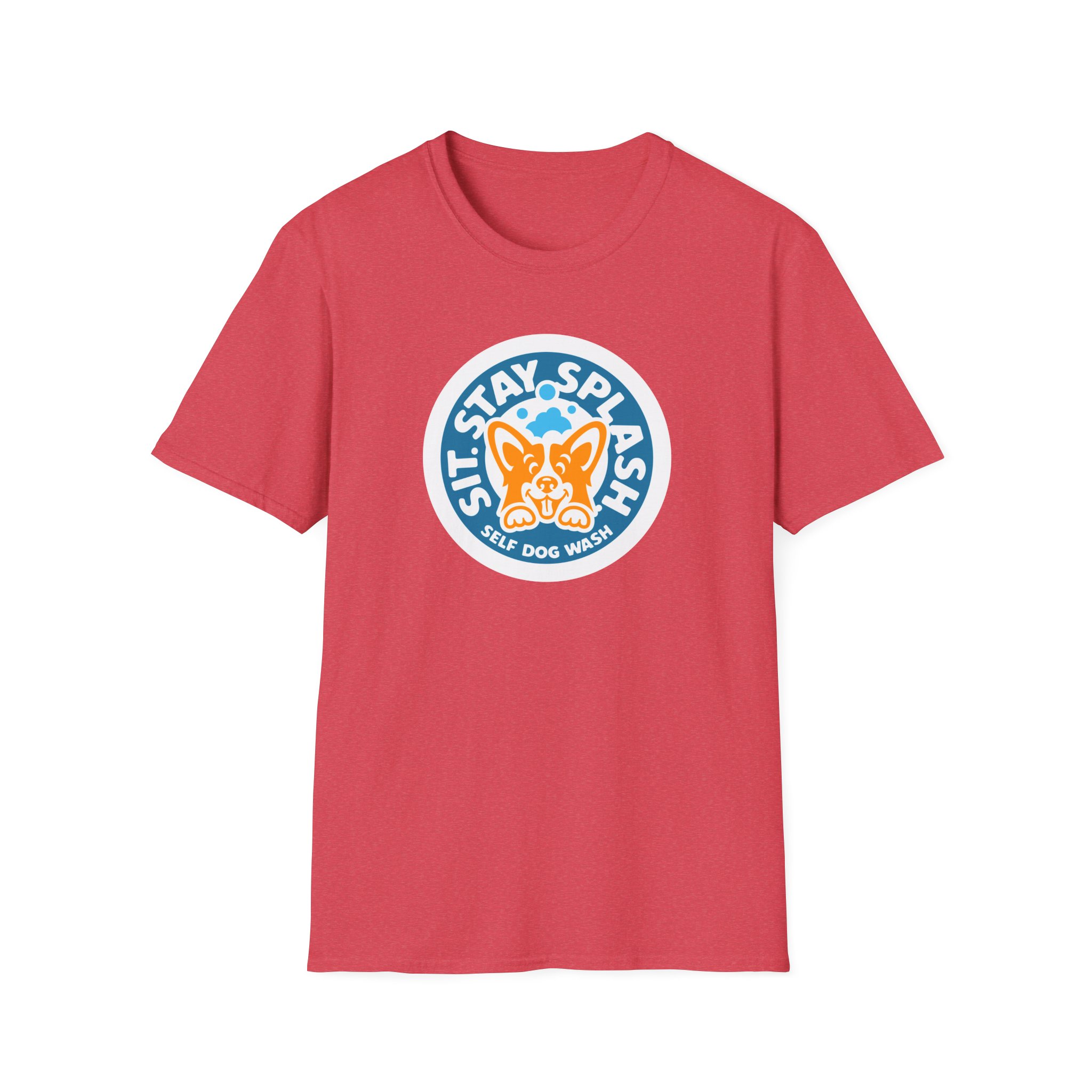 Sit Stay Splash Unisex Softstyle T-Shirt - Image 5