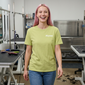 Sit Stay Splash- Alyssa- Unisex Softstyle T-Shirt
