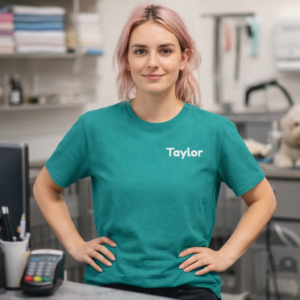 Sit Stay Splash- Taylor- Unisex Softstyle T-Shirt