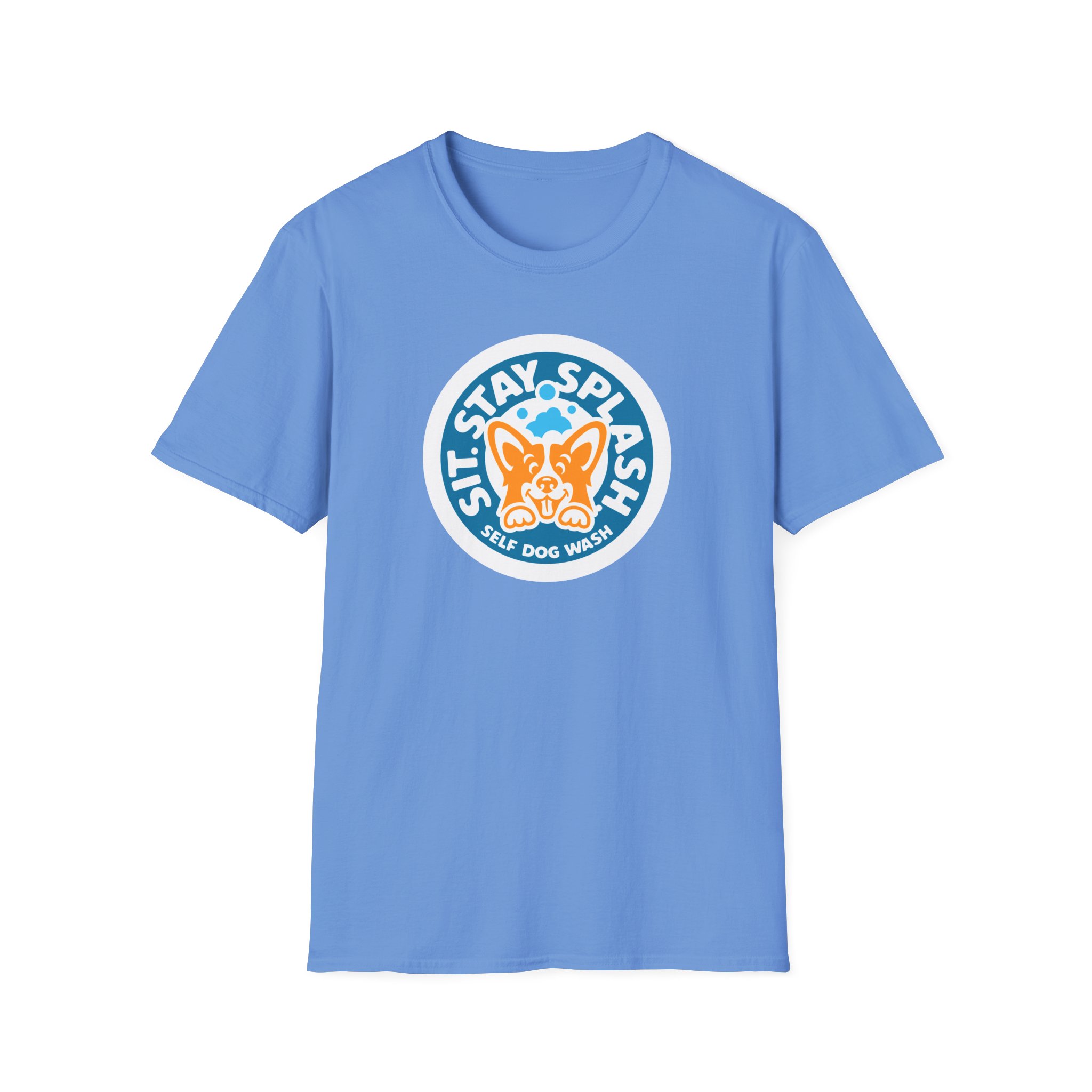 Sit Stay Splash Unisex Softstyle T-Shirt - Image 6