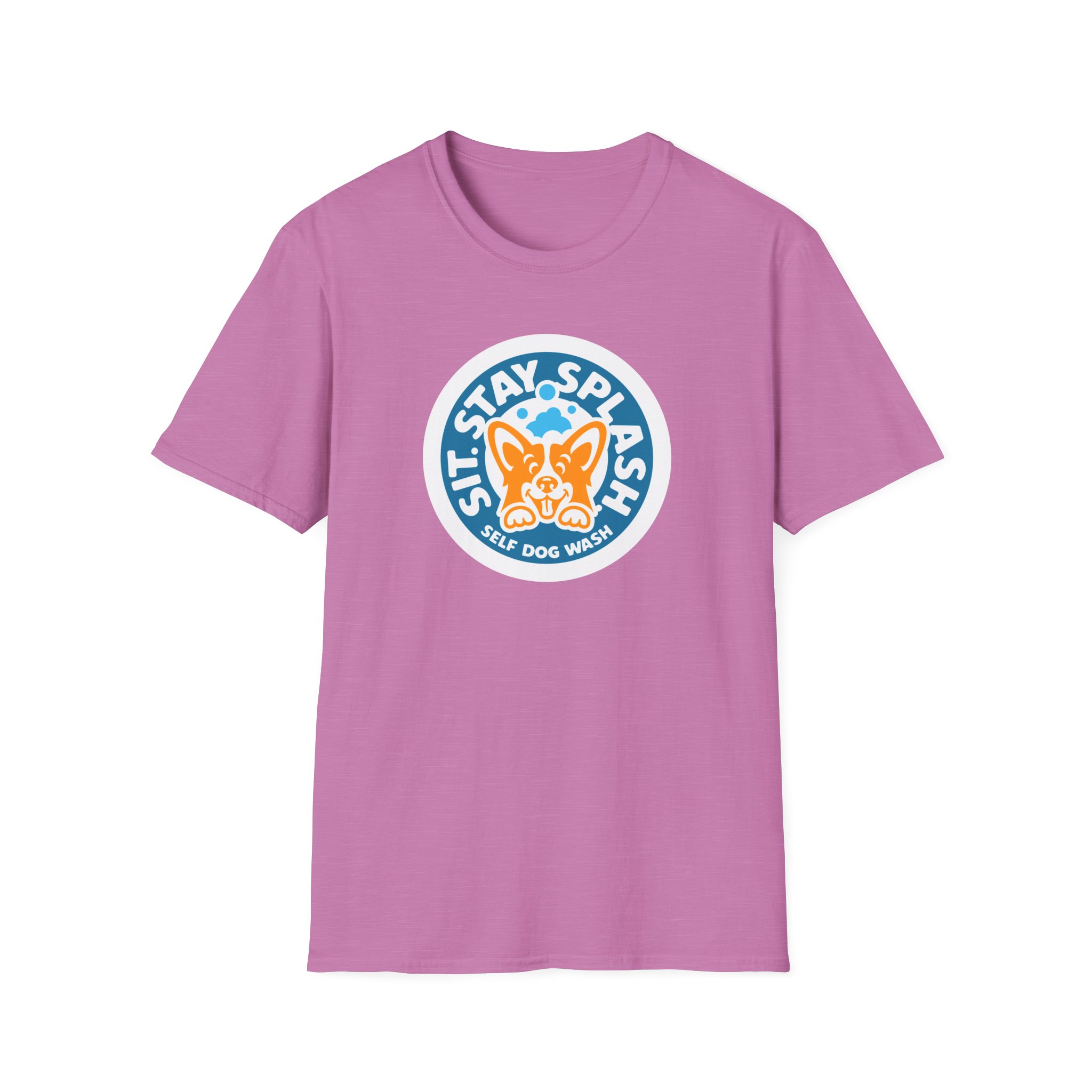 Sit Stay Splash Unisex Softstyle T-Shirt - Image 13