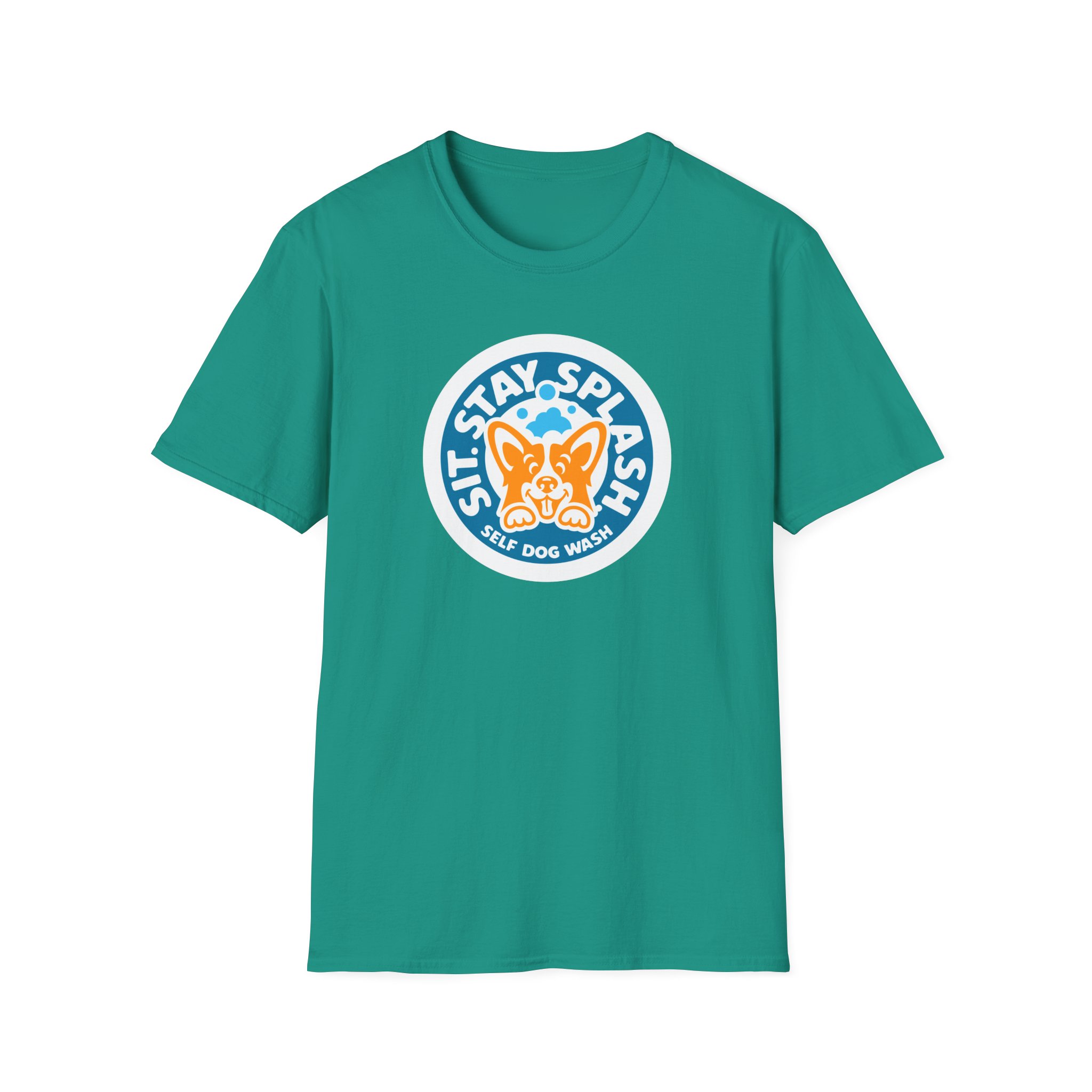 Sit Stay Splash Unisex Softstyle T-Shirt - Image 10