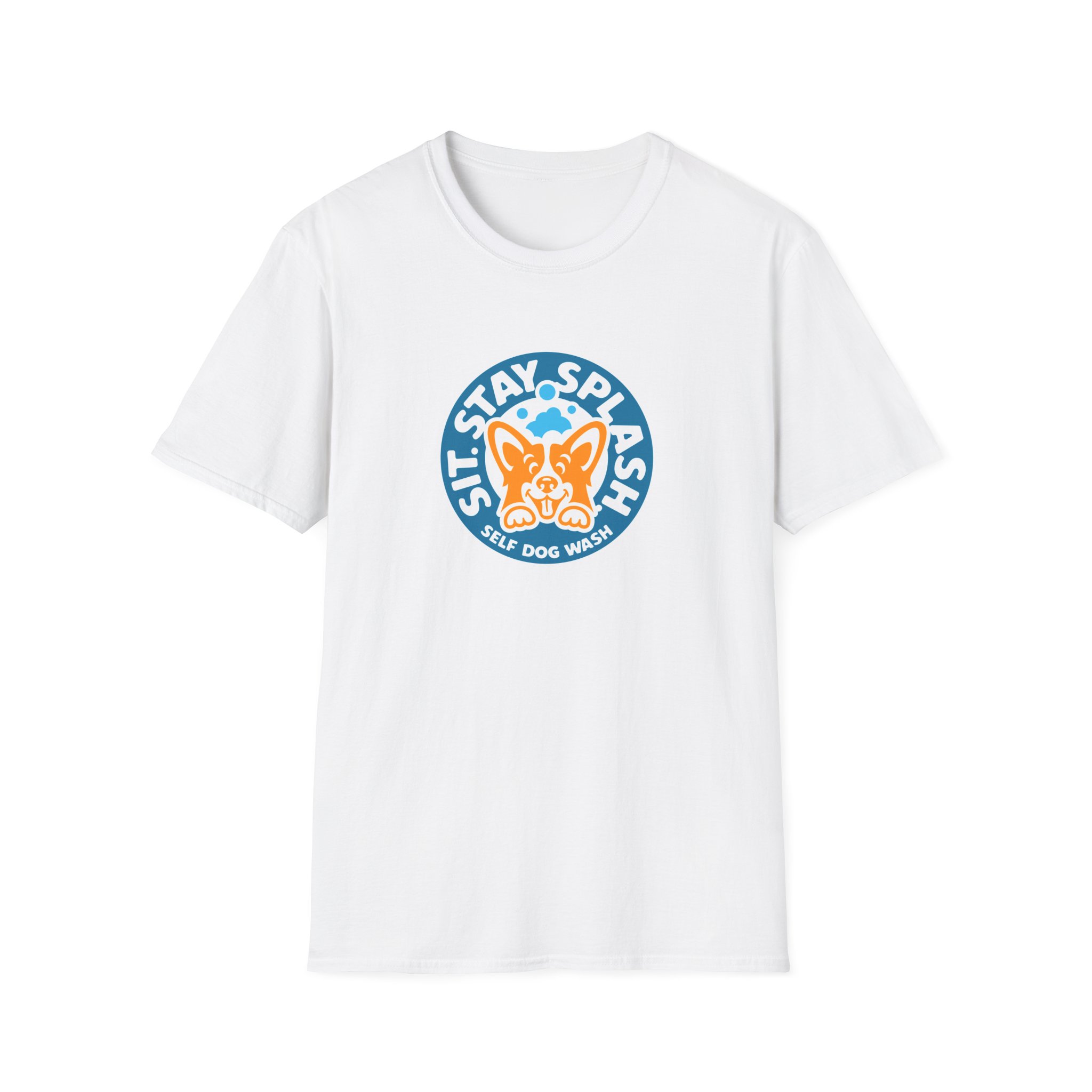 Sit Stay Splash Unisex Softstyle T-Shirt - Image 4