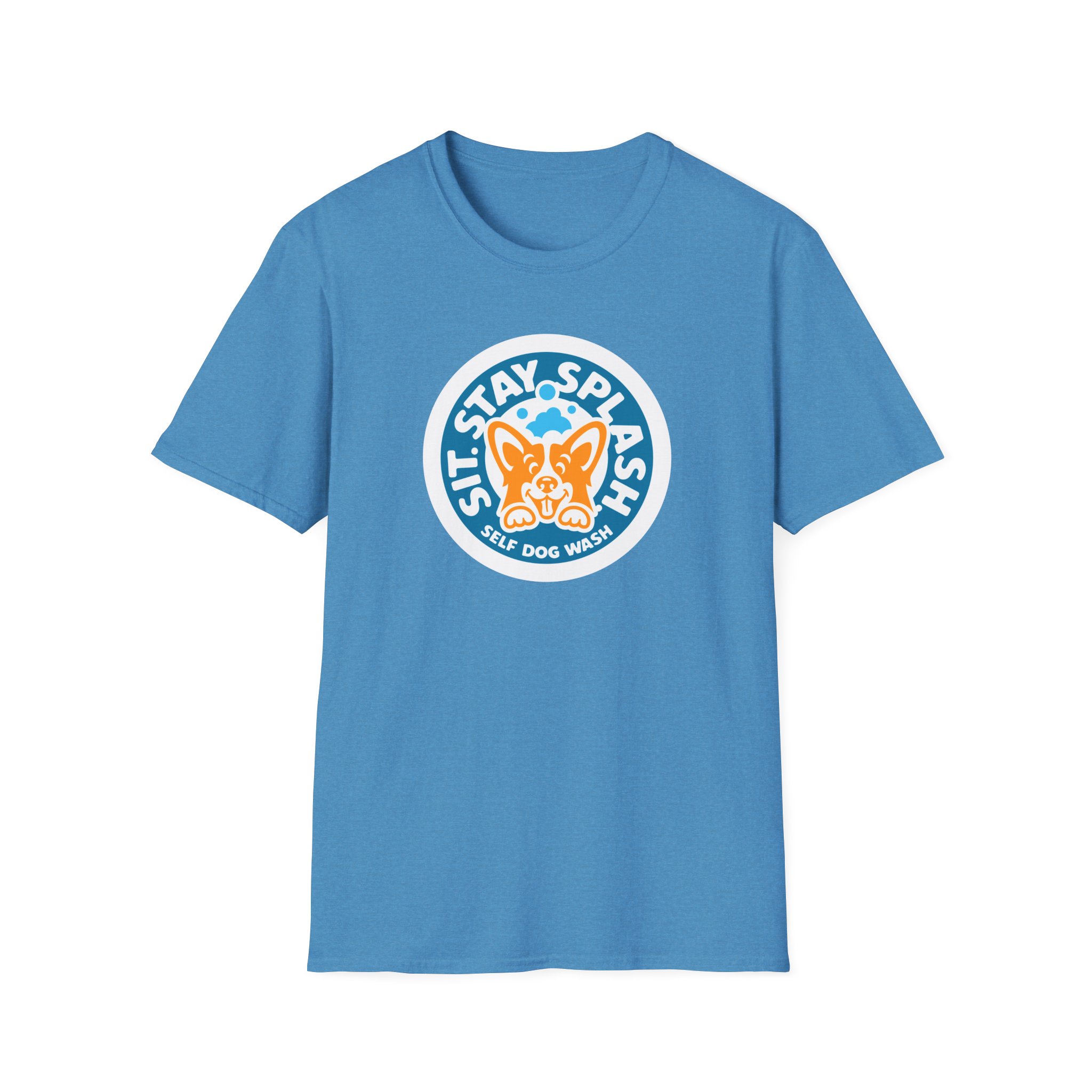 Sit Stay Splash Unisex Softstyle T-Shirt - Image 9