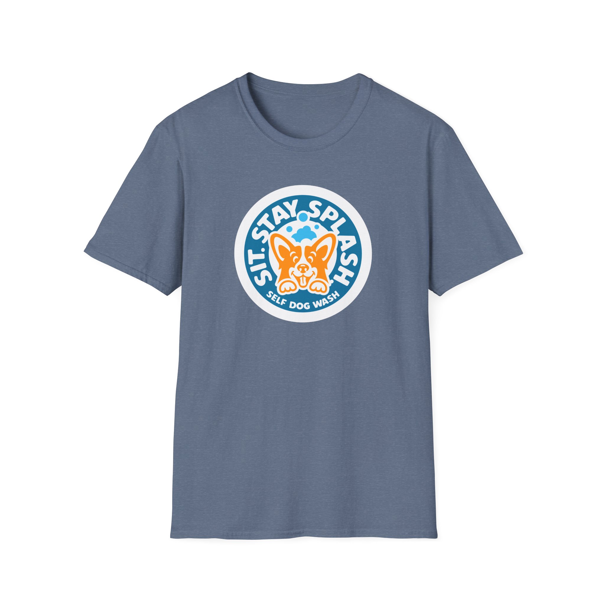 Sit Stay Splash Unisex Softstyle T-Shirt - Image 7