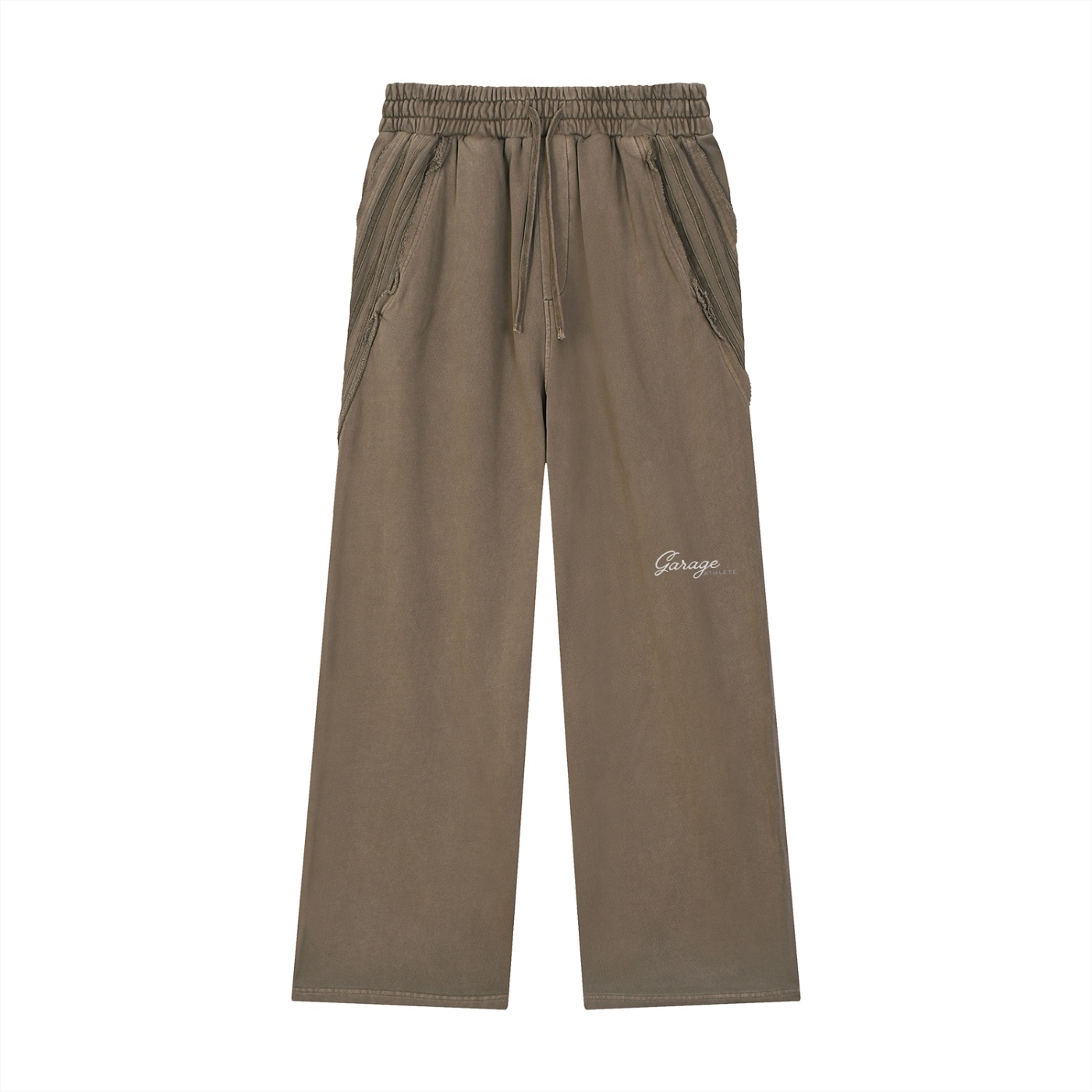 Snow Washed Tape Raw Edge Sweatpants - Image 3
