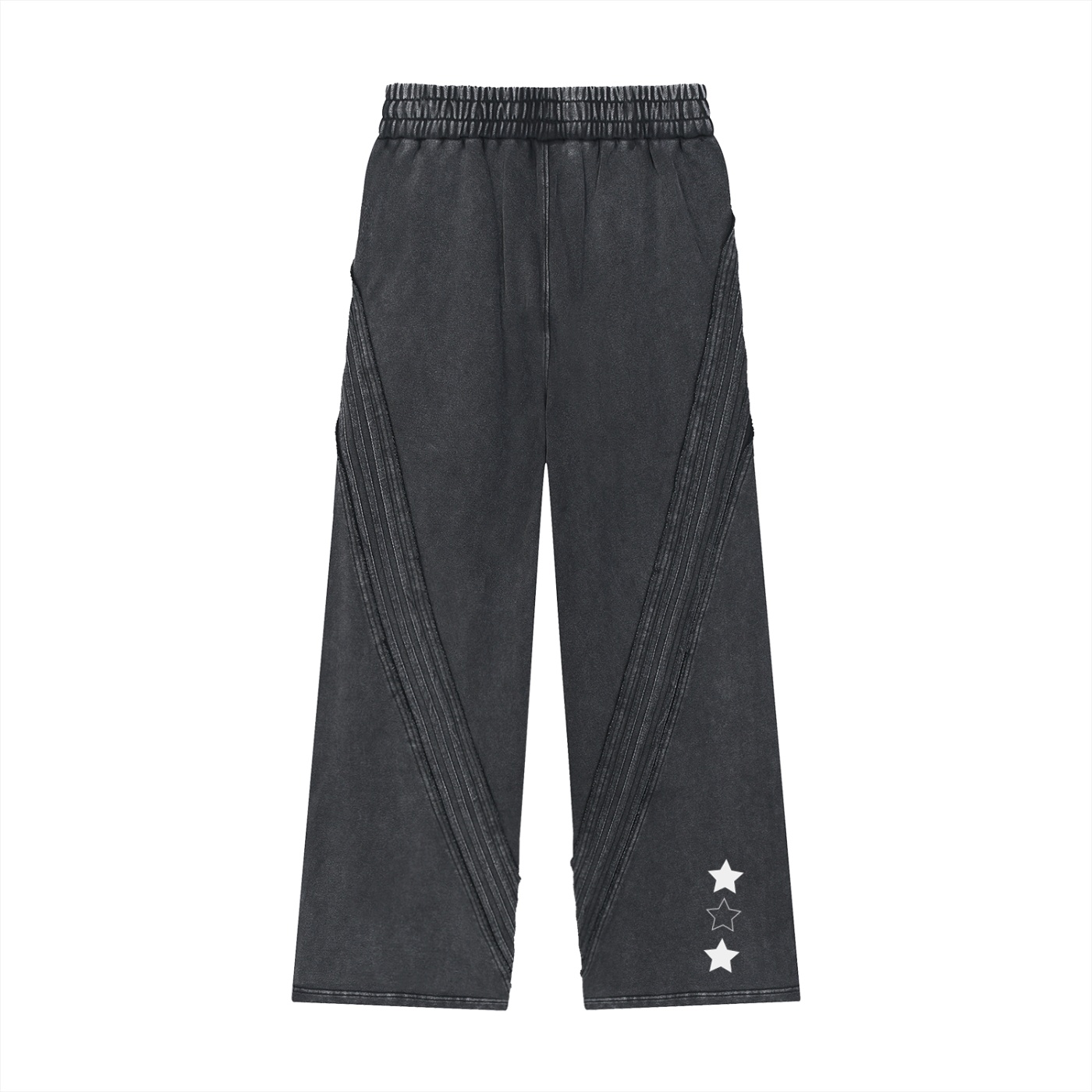 Snow Washed Tape Raw Edge Sweatpants - Image 2