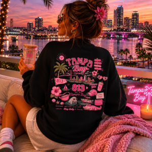 813 Tampa Bay- Fleece Mock-Neck Crew Sweatshirt
